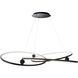 Sidewinder LED 60 inch Black Chandelier Ceiling Light, dweLED