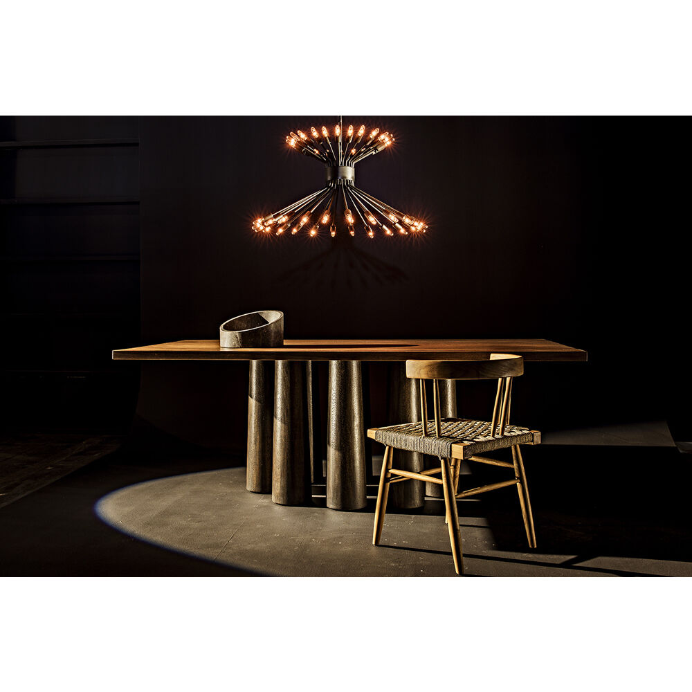 Mancini 48 Light 36 inch Matte Black Chandelier Ceiling Light