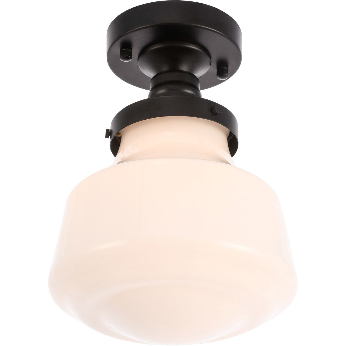 Lyle 1 Light 8 inch Black Flush Mount Ceiling Light