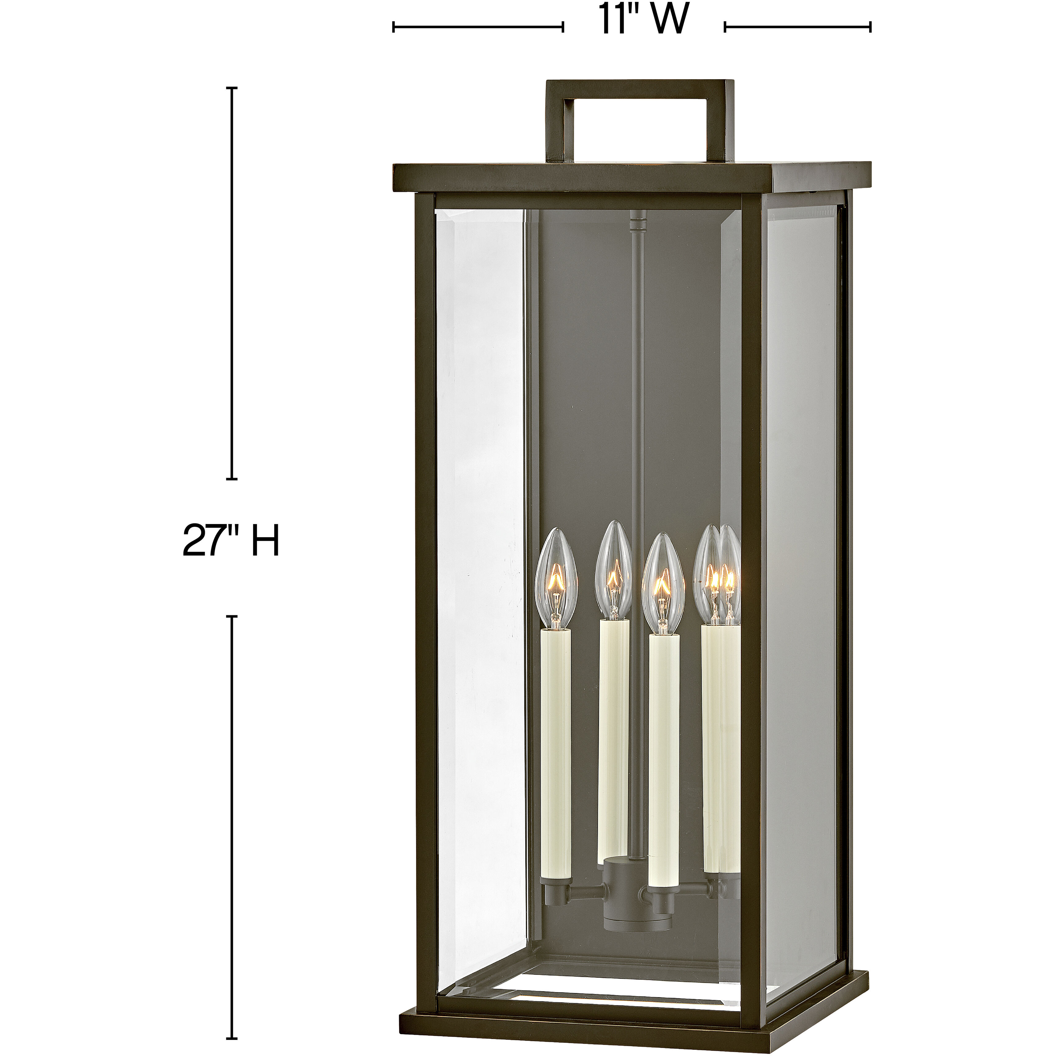 Estate Series Weymouth Outdoor Wall Mount Lantern in Oil Rubbed Bronze