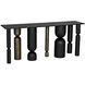 Figaro 71 X 17 inch Matte Black and Aged Brass Console