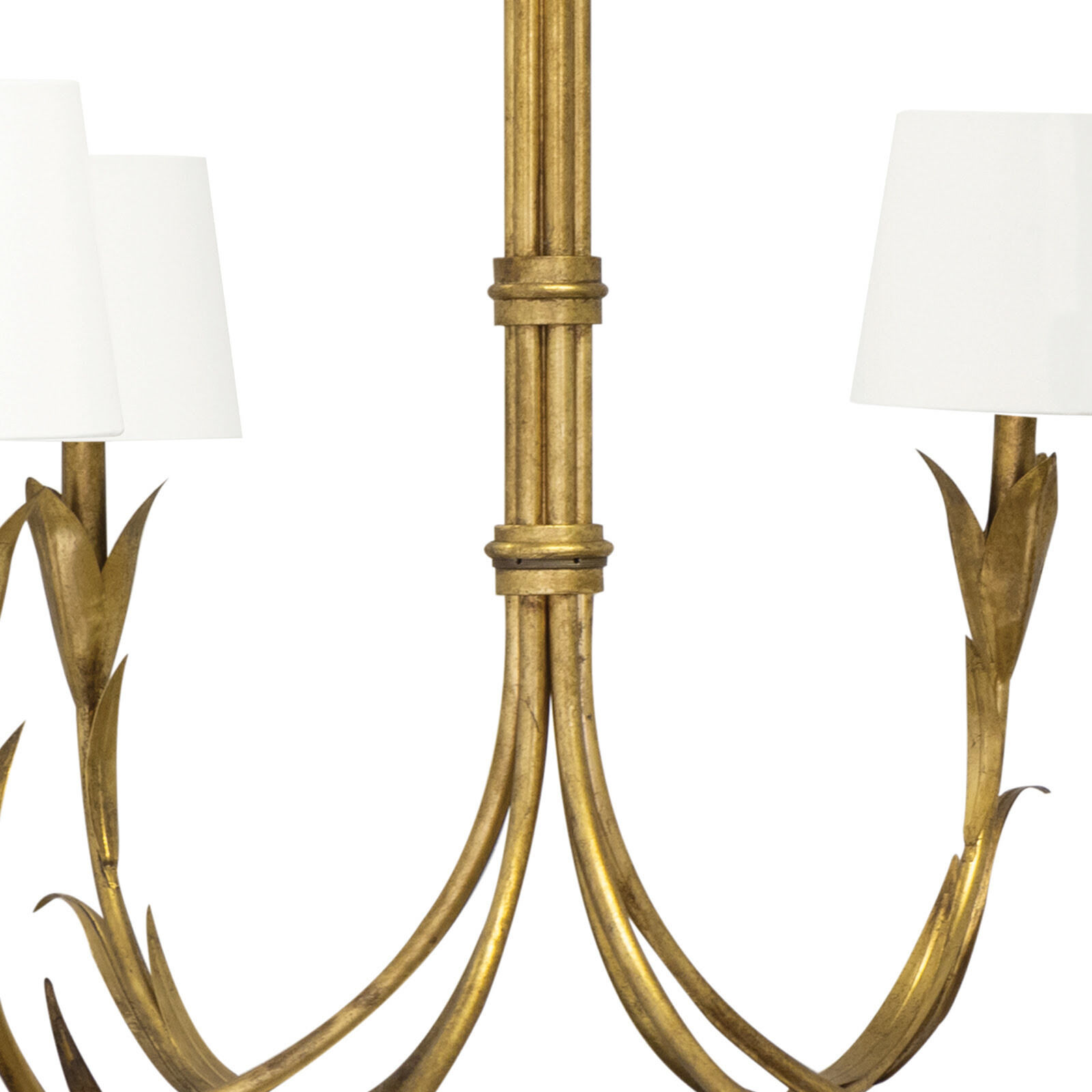 River Reed 6 Light 41 inch Gold Chandelier Ceiling Light, Small