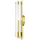 Castleton 1 Light 5 inch Satin Brass Single Sconce Wall Light, Tall