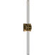 Ripple LED 4.75 inch Aged Brass Bath Vanity & Wall Light in 3000K, dweLED