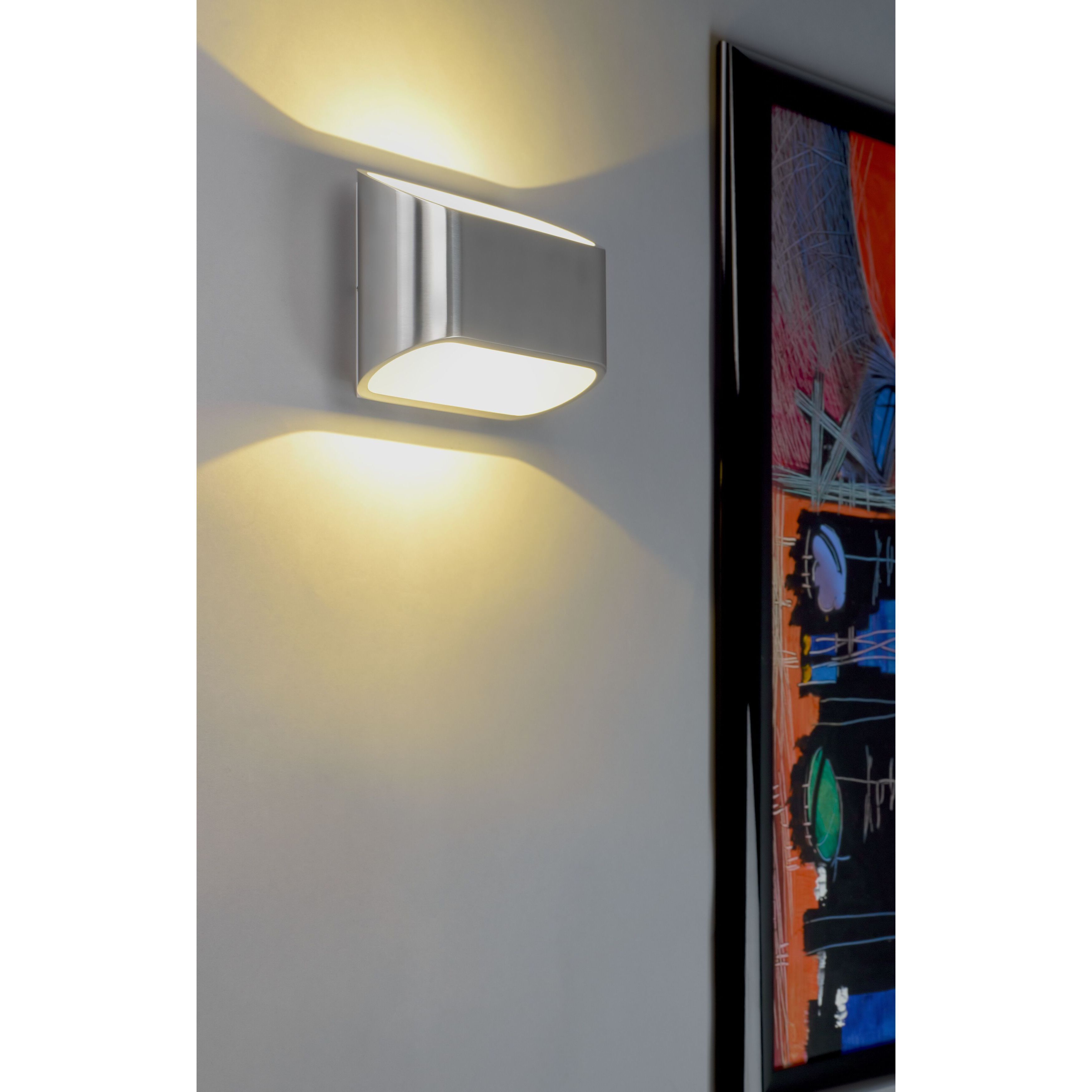Eclipse 1 Wall Sconce Wall Light in Brushed Aluminum/White