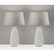 Joan 23 inch 100.00 watt White Table Lamps Portable Light, 2 Pack, Simplee Adesso