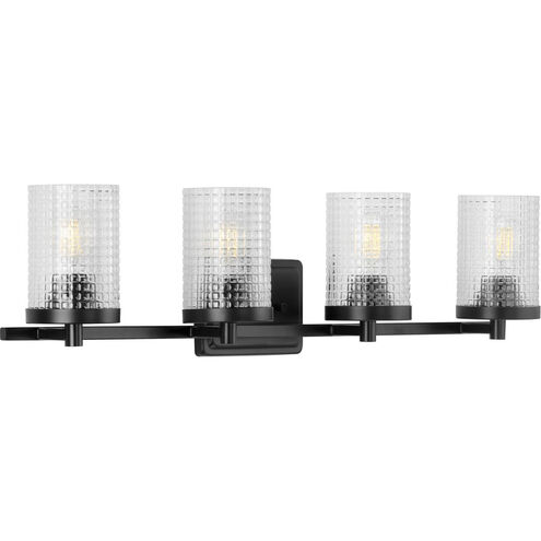 Fawcett 4 Light 31.13 inch Matte Black Bath Vanity Wall Light