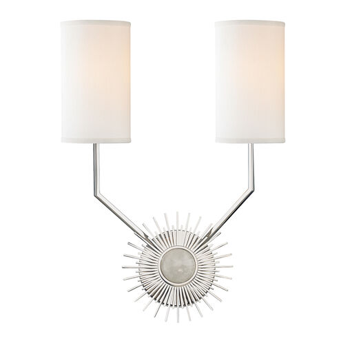 Borland 2 Light 13.25 inch Polished Nickel Wall Sconce Wall Light