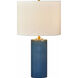 kate spade new york Lauren 26.13 inch 75 watt Deep Ocean Crackle Table Lamp Portable Light