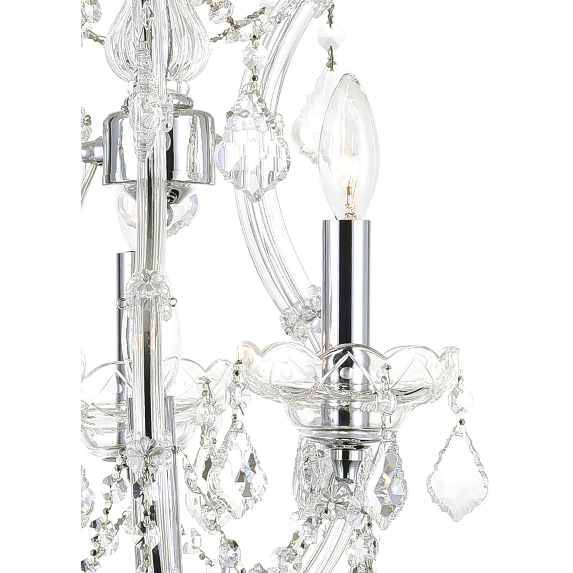 Maria Theresa 3 Light 12 inch Chrome Up Mini Chandelier Ceiling Light