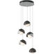 Brooklyn 5 Light 16 inch Vintage Platinum and Oil Rubbed Bronze Pendant Ceiling Light in Vintage Platinum/Oil Rubbed Bronze