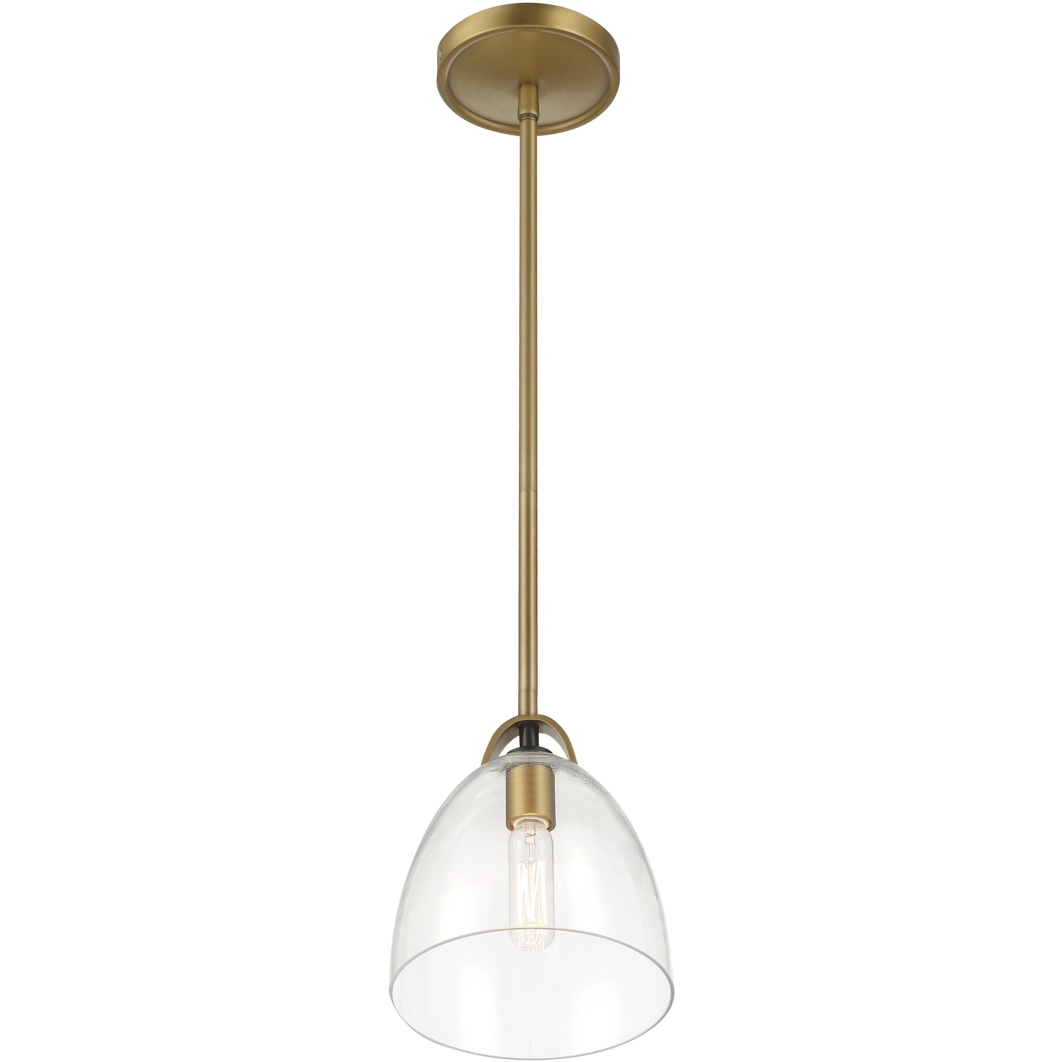 Sommersby 1 Light 7 inch Legacy Brass and Matte Coal Pendant Ceiling Light