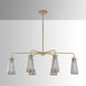 Abbott 6 Light 42.5 inch Aged Brass Island Ceiling Light