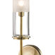 Wentworth 1 Light 5 inch Aged Brass ADA Wall Sconce Wall Light
