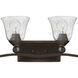 Bolla 4 Light 35.75 inch Olde Bronze Vanity Light Wall Light in Clear Seedy