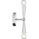 Contemporary 2 Light 4.75 inch Chrome Wall Sconce Wall Light