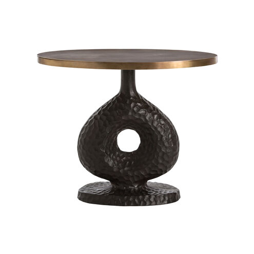 Seth 28 X 23 inch Antique Bronze/Antique Brass Side Table