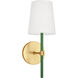 kate spade new york Monroe 1 Light 5 inch Burnished Brass with Green Sconce Wall Light