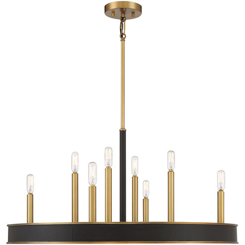 Chaucer 8 Light 30 inch Warm Brass Chandelier Ceiling Light
