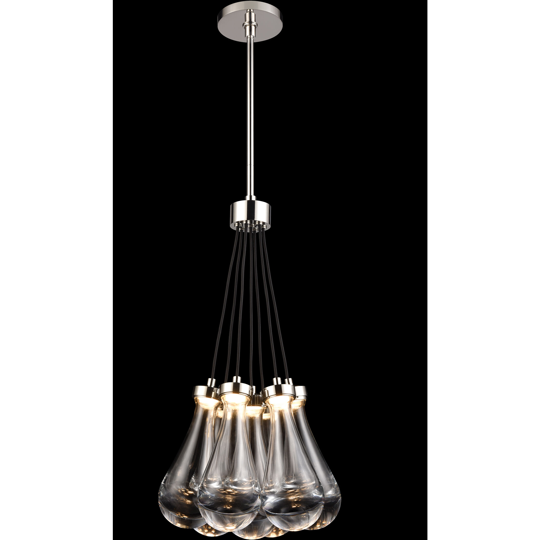 Vaso 7 Light 16.88 inch Polished Nickel Chandelier Ceiling Light