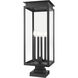 Nova 4 Light 29.25 inch Black Outdoor Pier Mounted Fixture