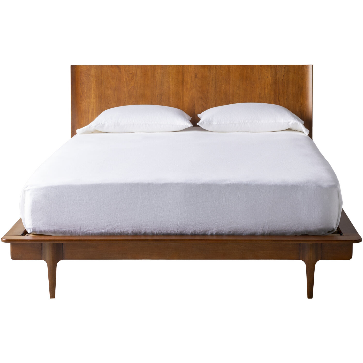 Grande Brown Wood Bed in Queen