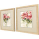 Casual Bouquet Red and Green and Rust Framed Art, Propac
