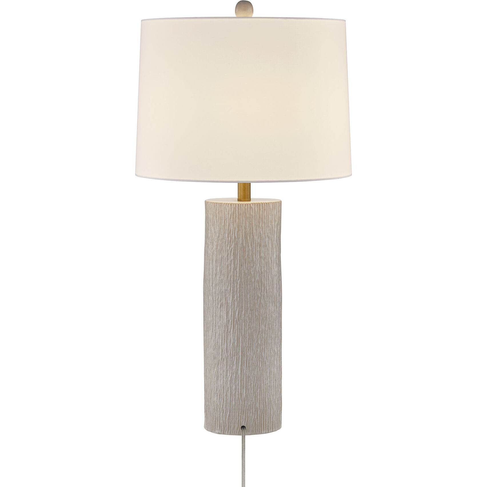 Amanda 32 inch 100.00 watt Distressed White Table Lamp Portable Light, Coco & Dash