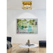 Easton 4 Light 15 inch Rubbed Brass Flush Mount Ceiling Light