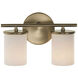Merano 2 Light 13.6 inch Brushed Brass Bath Vanity Wall Light, Luz Studio