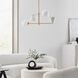 AERIN Cosmo 4 Light 36 inch Midnight Black and Burnished Brass Chandelier Ceiling Light in Midnight Black / Burnished Brass