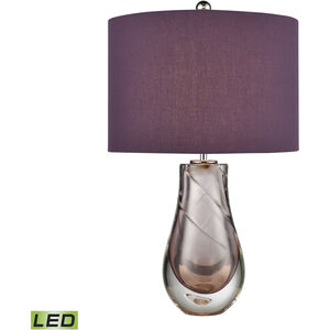 Dusty Rose 22 inch 100.00 watt Purple Table Lamp Portable Light