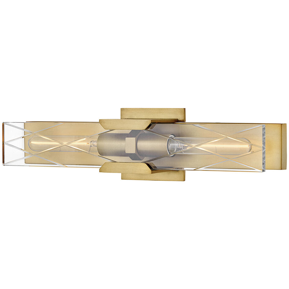 Monte 2 Light 5 inch Heritage Brass Bath Light Wall Light