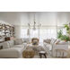 Coco LED 40 inch Aged Brass and White Chandelier Ceiling Light