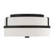 Contemporary 2 Light 13 inch Matte Black Flush Mount Ceiling Light