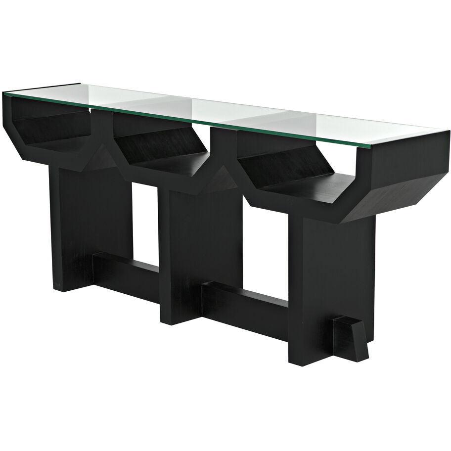 Ando 75 X 16 inch Hand Rubbed Black Console