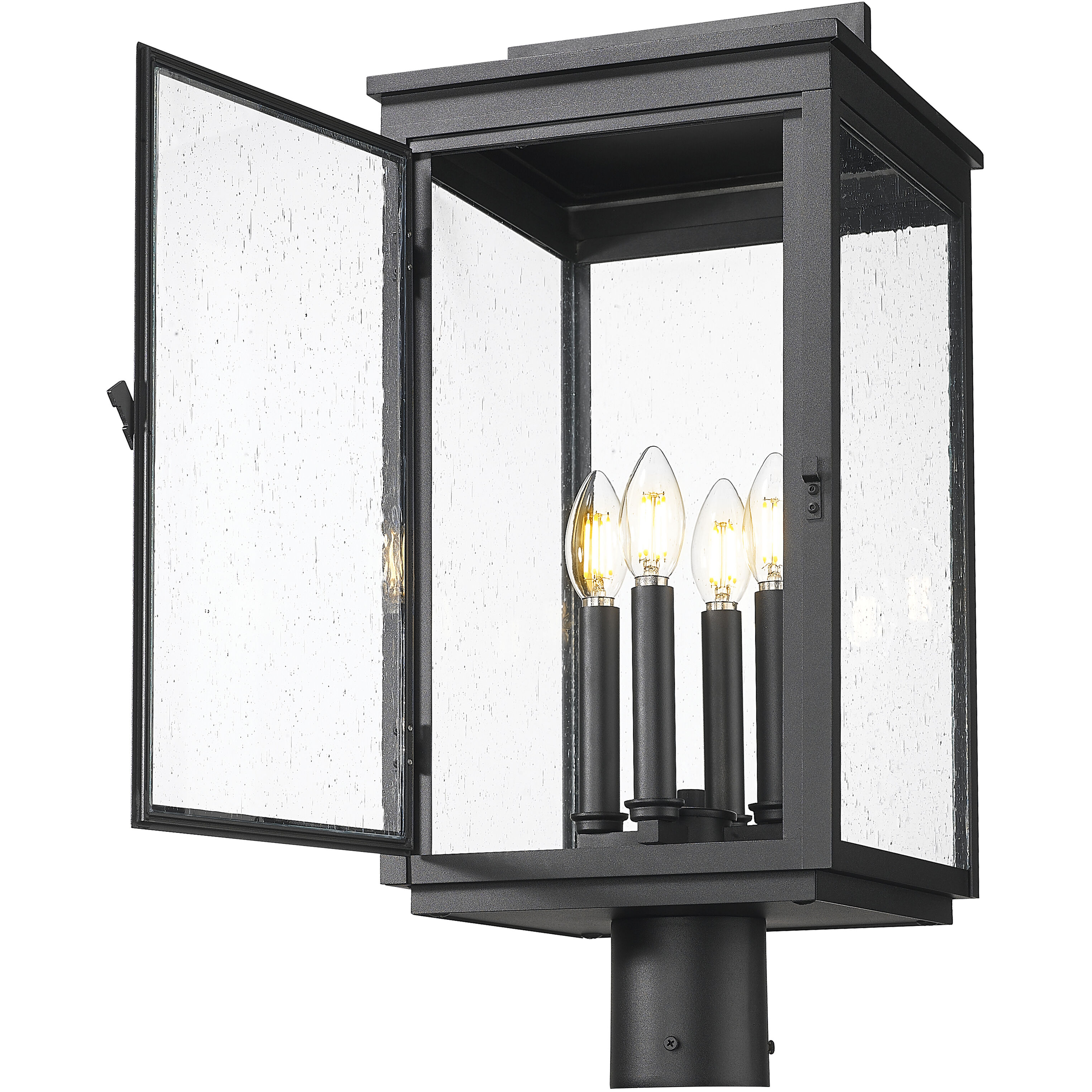 Hartwell 4 Light 22.75 inch Sand Black Outdoor Post Mount Fixture