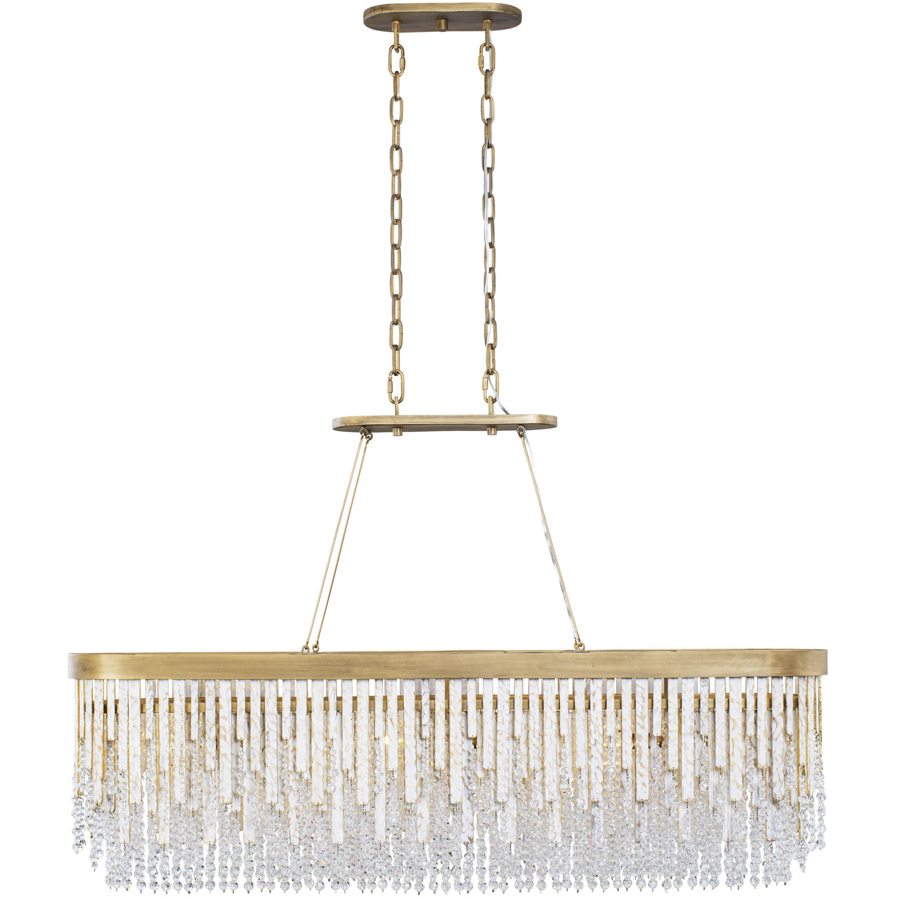 Lafayette 6 Light 48 inch Havana Gold Linear Pendant Ceiling Light