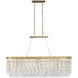 Lafayette 6 Light 48 inch Havana Gold Linear Pendant Ceiling Light