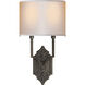Thomas O'Brien Silhouette 2 Light 8.75 inch Bronze Fretwork Sconce Wall Light in Natural Paper