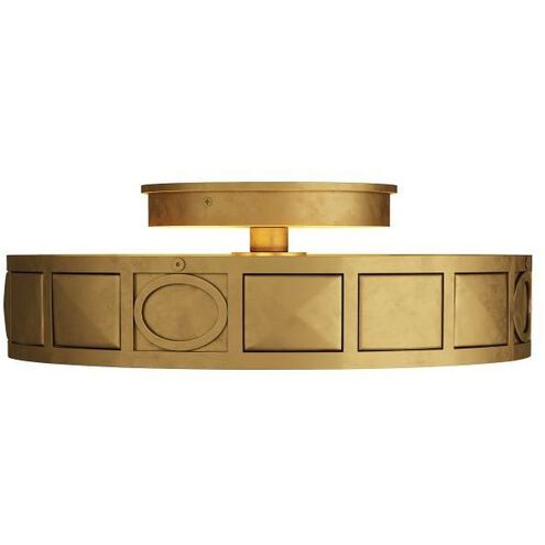 Empire Antique Brass Flush Mount Ceiling Light