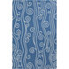 Boardwalk 36 X 24 inch Navy, Ivory Rug