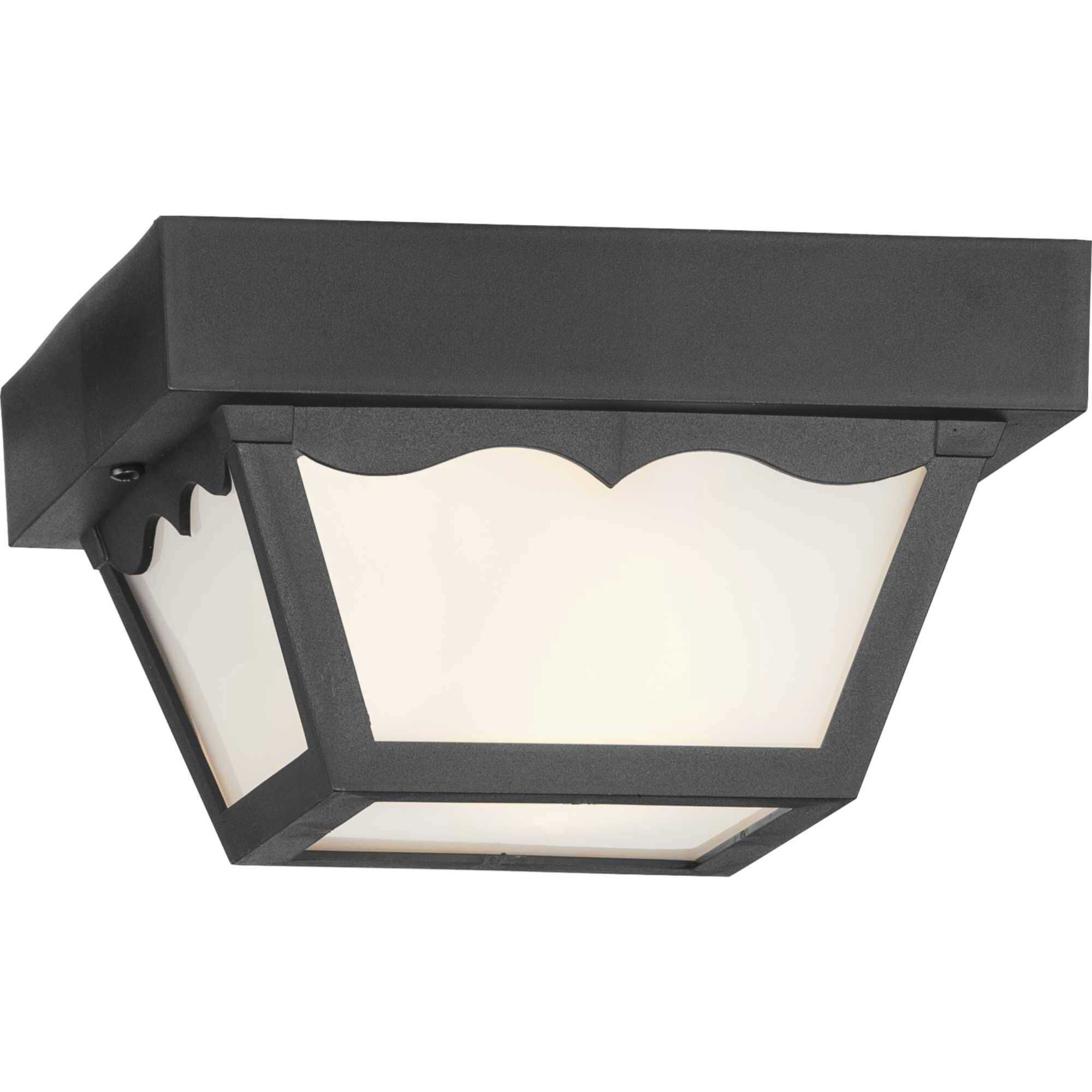 Ceiling Mount 1 Light 8.25 inch Textured Black Outdoor Flush Mount
