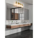 Sutton 4 Light 31.5 inch Brushed Gold Vanity Wall Light