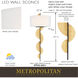 Navia LED 12 inch Sand Coal and Ardent Gold Leaf Wall Sconce Wall Light