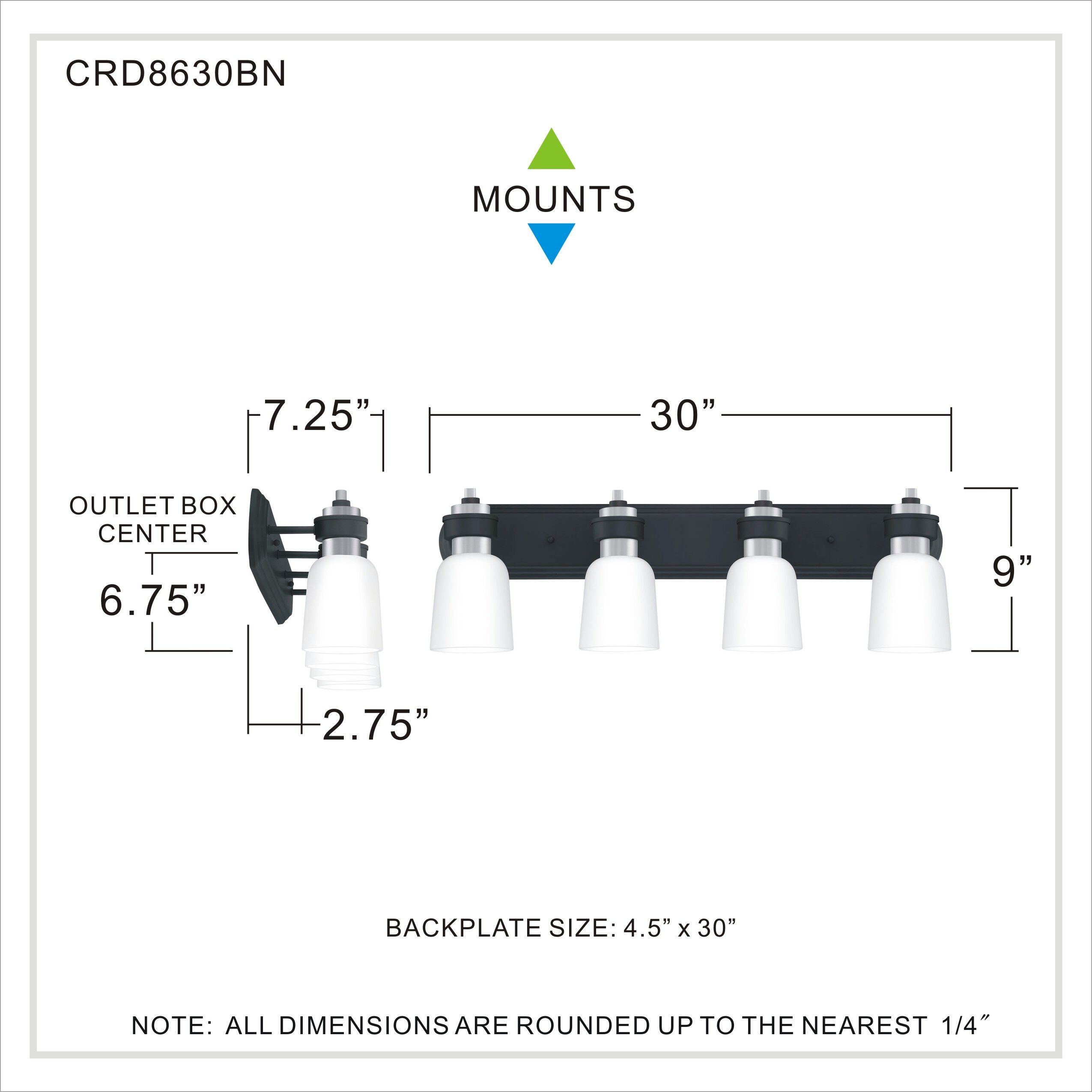 Conrad 4 Light 30 inch Brushed Nickel Bath Light Wall Light