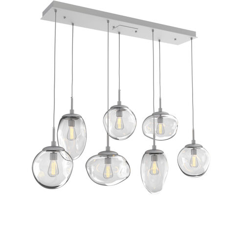 Cosmos Incandescent 7 Light 50.3 inch Classic Silver Linear Pendant Ceiling Light in Clear Cosmos, Multi-Port