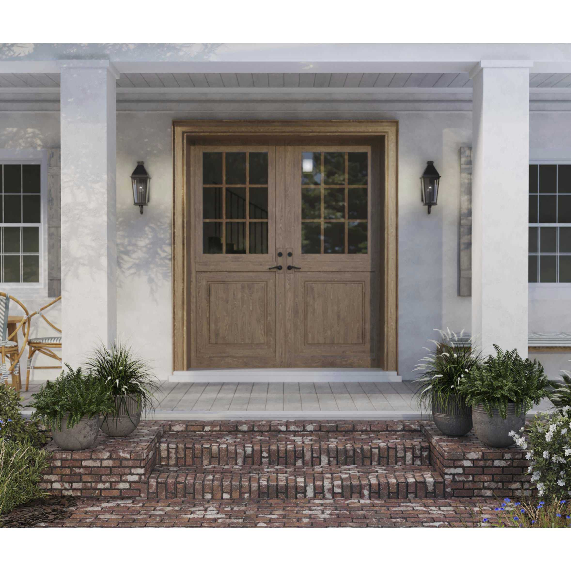 Richmond Hill 1 Light 17.5 inch Textured Black Outdoor Wall Lantern, Design Series