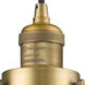 Franklin Restoration Dover 1 Light 5 inch Brushed Brass Mini Pendant Ceiling Light in Clear Glass, Franklin Restoration