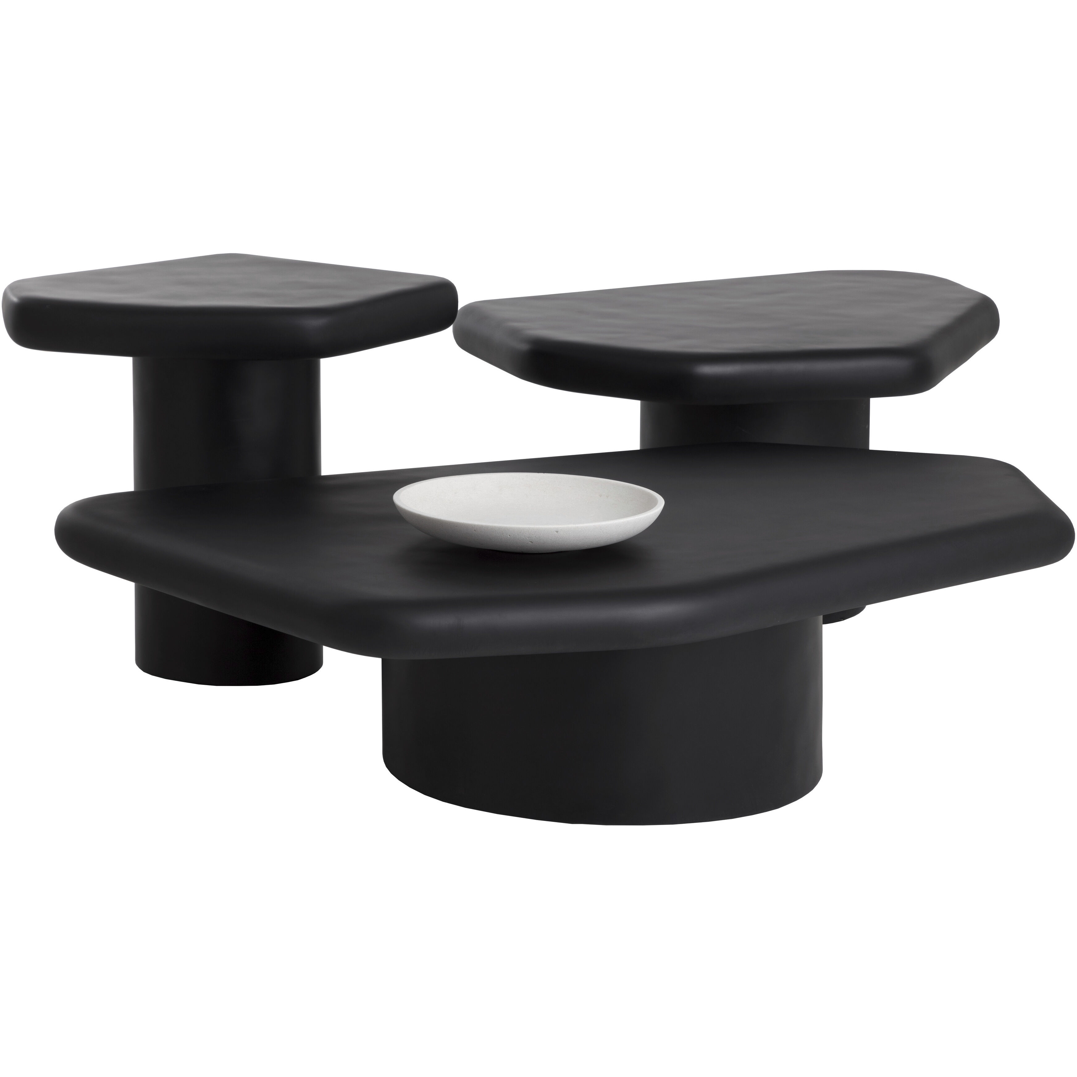 Detti 47.25 X 31 inch Matte Black Outdoor Coffee Table